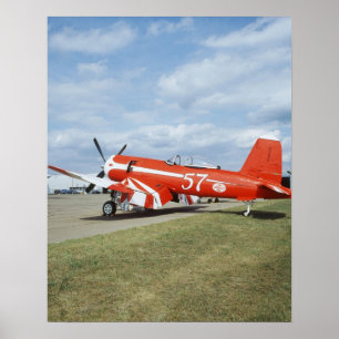 F2G-1D Super Corsair aeroplane at the air show in Poster