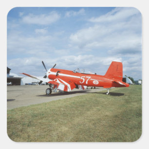 F2G-1D Super Corsair aeroplane at the air show in Square Sticker