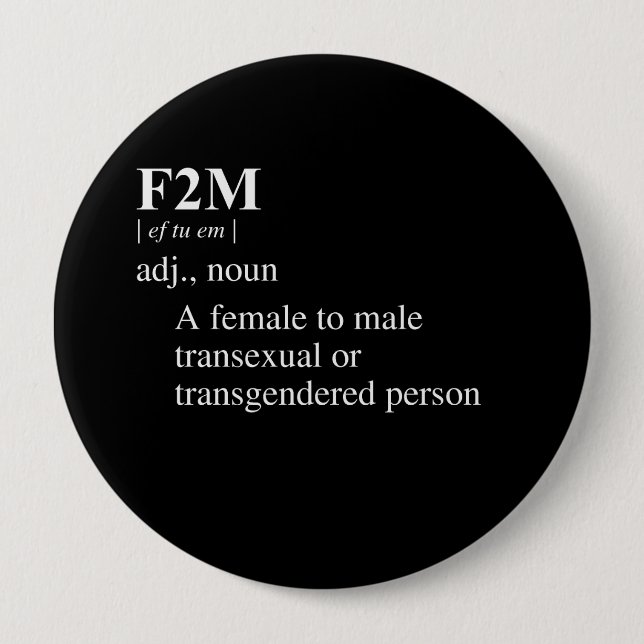 F2M DEFINITION 10 CM ROUND BADGE (Front)