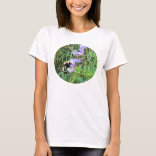 F32w Bee on Purple Wildflowers T-Shirt