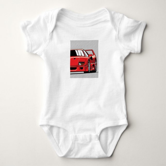 F40 Racing Baby Bodysuit (Front)