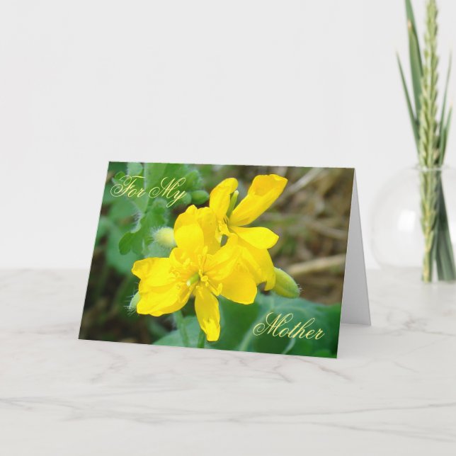 F44 Yellow Wildflowers Wild Mustard Card (Front)