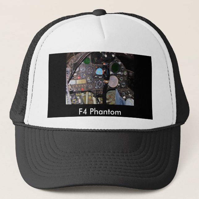 F4 Cockpit, F4 Phantom Trucker Hat (Front)