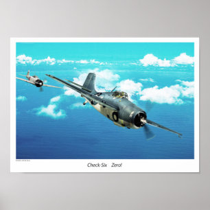 F4F Wildcat ”Check six.Zero!" Poster