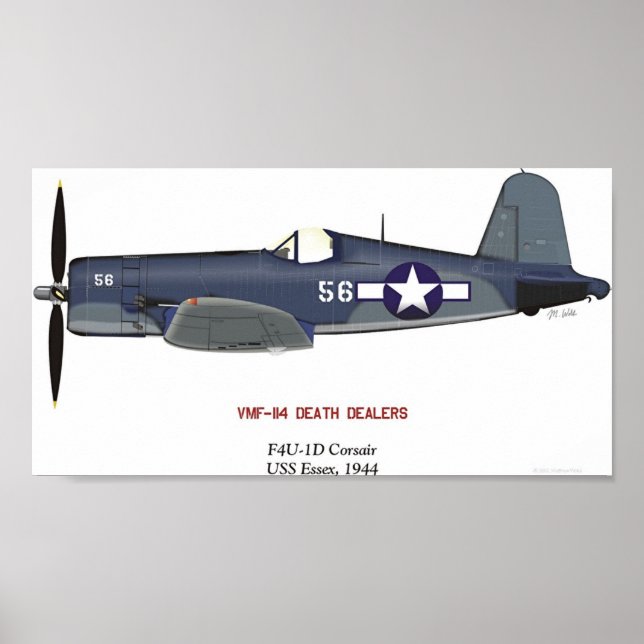 F4U-1D Vought Corsair "Sun Setter" Poster (Front)