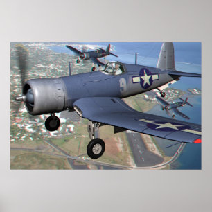 F4U 3D Anaglyph Poster