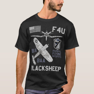 F4U Blacksheep WW2 Fighter Plane T-Shirt