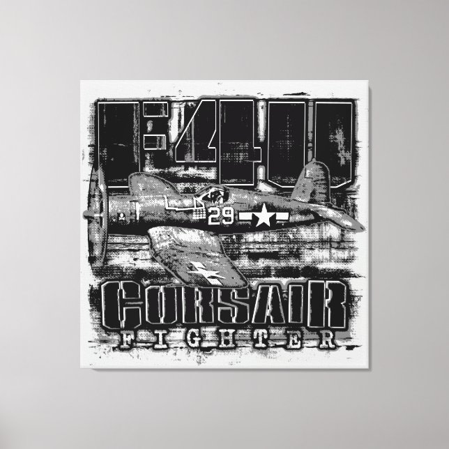 F4U CORSAIR CANVAS PRINT (Front)
