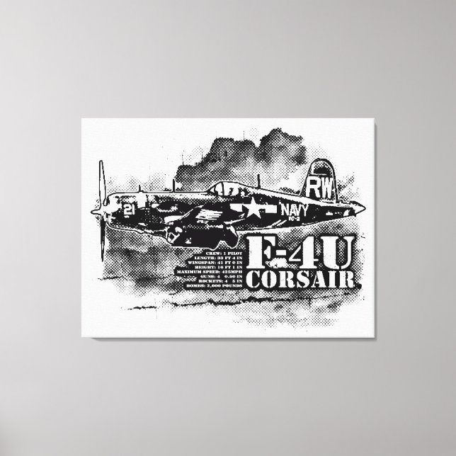 F4U CORSAIR CANVAS PRINT (Front)