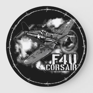 F4U CORSAIR LARGE CLOCK