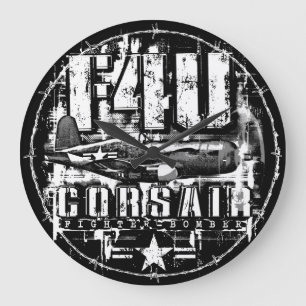 F4U CORSAIR LARGE CLOCK