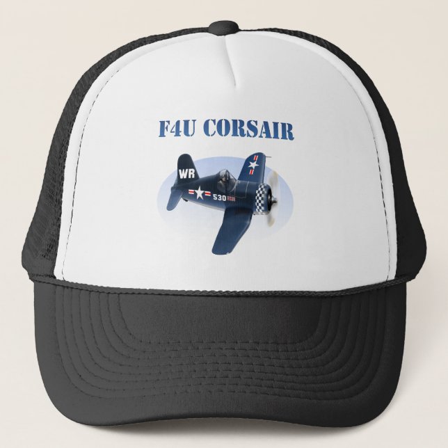 F4U Corsair plane #530 Trucker Hat (Front)