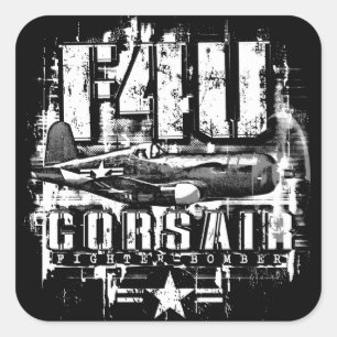 F4U CORSAIR SQUARE STICKER