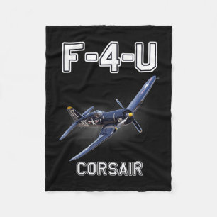F4u Corsair Warbird Wwii Military Aircraft Fleece Blanket