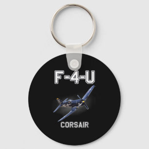 F4u Corsair Warbird Wwii Military Aircraft  Key Ring