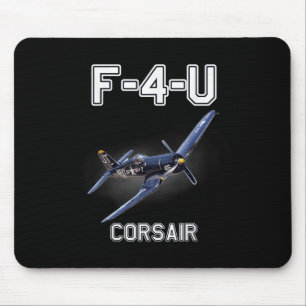 F4u Corsair Warbird Wwii Military Aircraft Mouse Mat