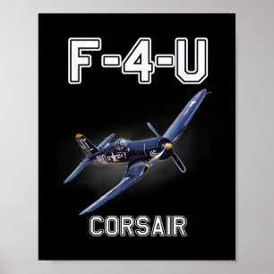 F4u Corsair Warbird Wwii Military Aircraft  Poster