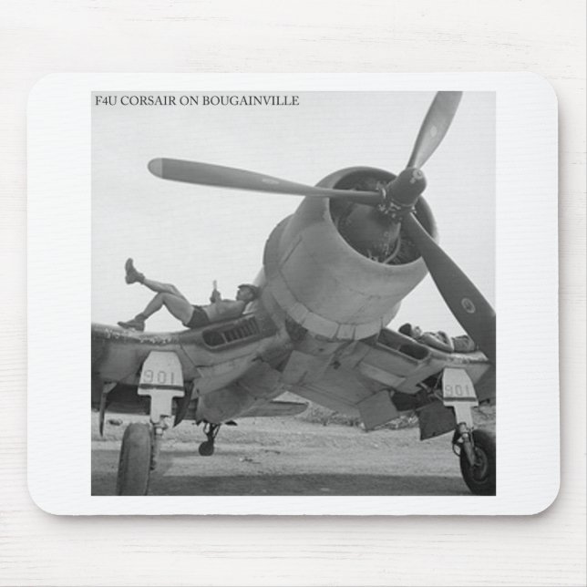 F4U CORSIAR ON BOUGAINVILLE MOUSE MAT (Front)