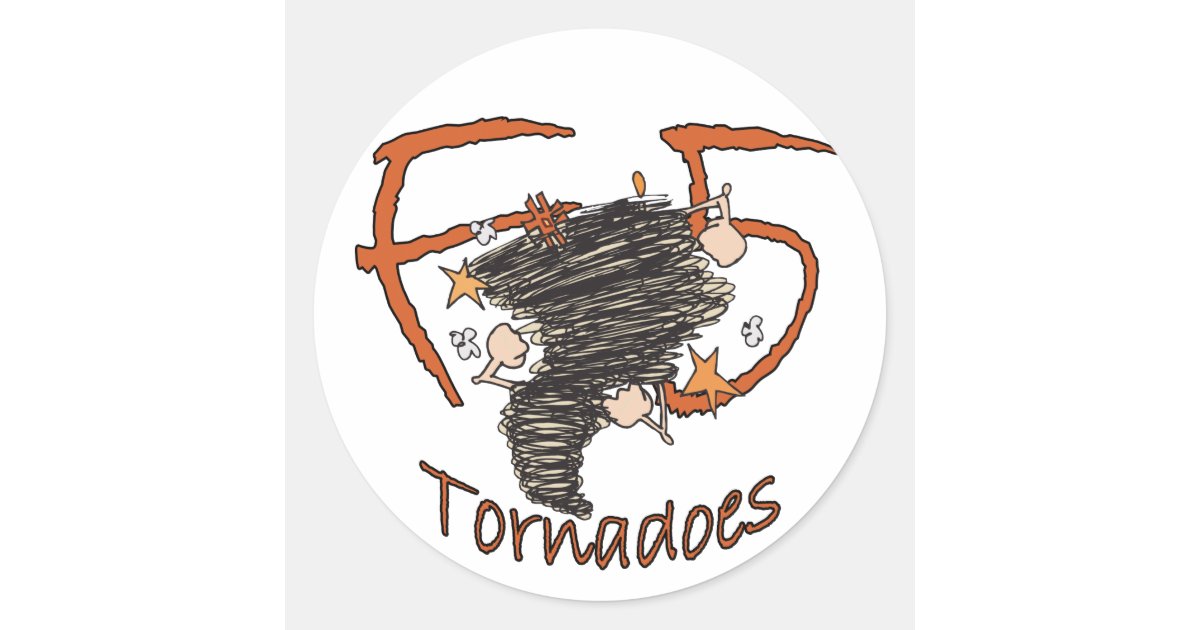 F5 Tornadoes Classic Round Sticker | Zazzle