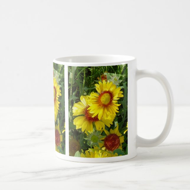 F6 Yellow Wildflowers Gaillardia Coffee Mug (Right)