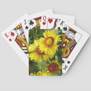 F6 Yellow Wildflowers Gaillardia Playing Cards