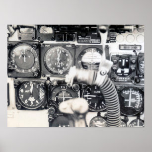 F-100 Instrument Panel Poster