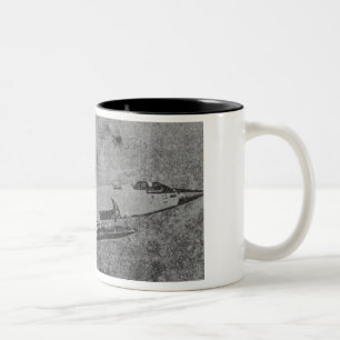 F-104 Starfighter fighter jet old photo Two-Tone Coffee Mug