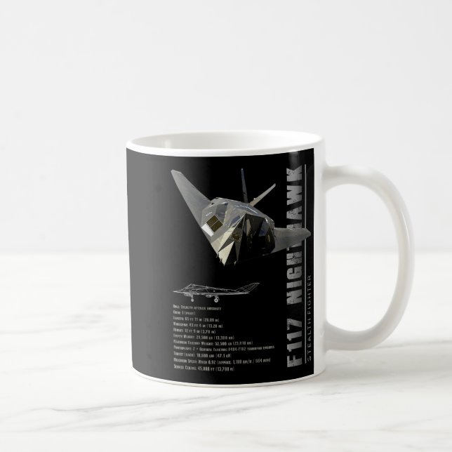 F-117 Nighthawk Stealth Fighter-spec  Coffee Mug (Right)