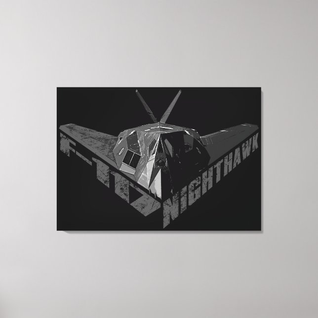 F-117 Nighthawk Wrapped Canvas (Front)