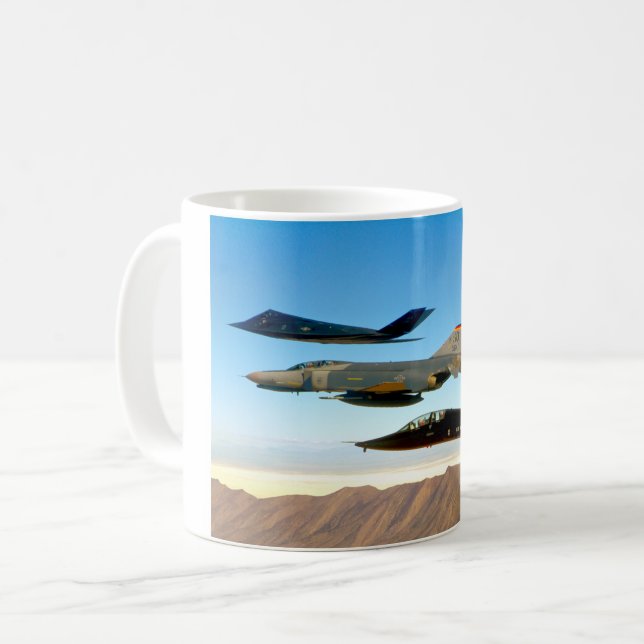 F-117A NIGHTHAWK - F-4 T-38 COFFEE MUG (Front Left)