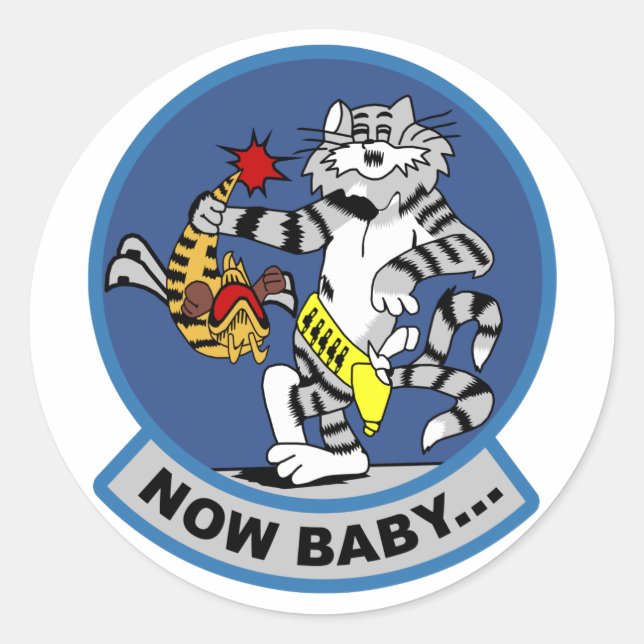 F-14 Tomcat Classic Round Sticker (Front)