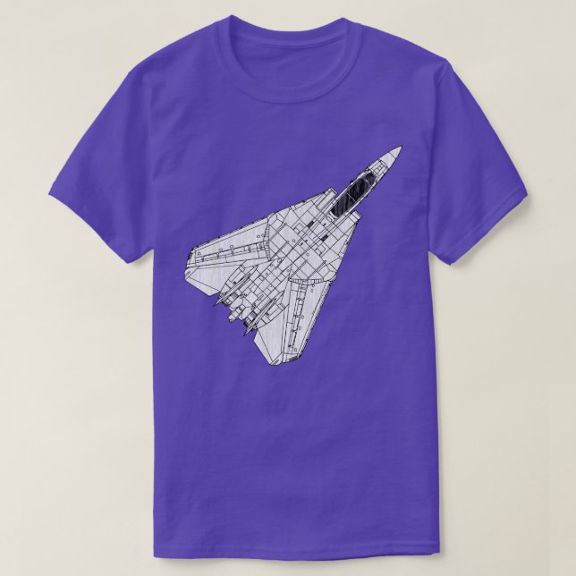 F 14 Tomcat Fighter Plane T-Shirt (Design Front)