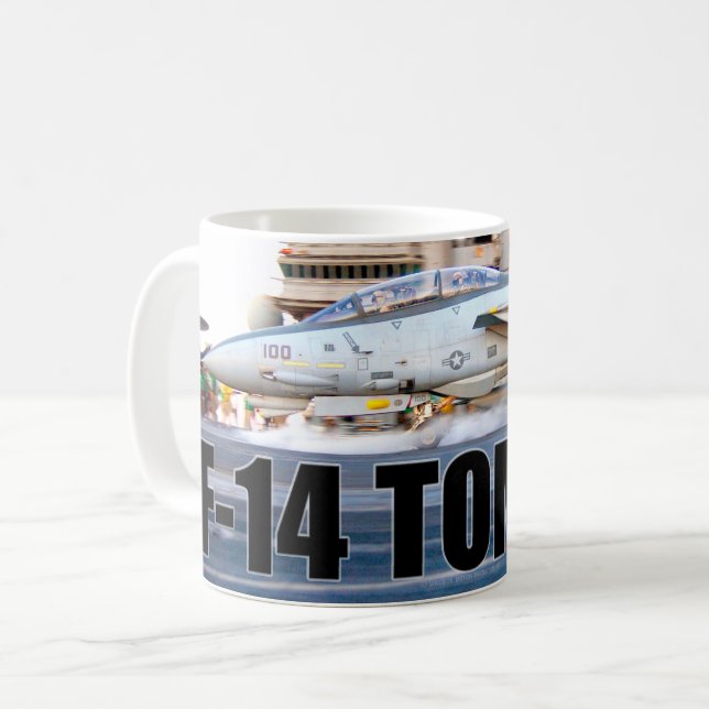 F-14 TOMCAT "LAUNCH" COFFEE MUG (Front Left)