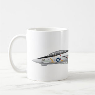 F-14 Tomcat Military Fighter Jet VF-21 Coffee Mug
