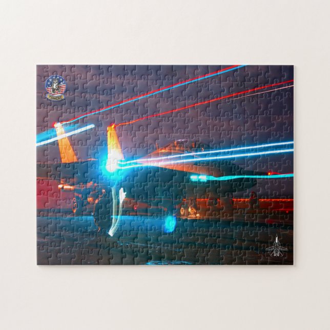 F-14 TOMCAT “NIGHT LAUNCH” (11x14 inch) Jigsaw Puzzle (Horizontal)