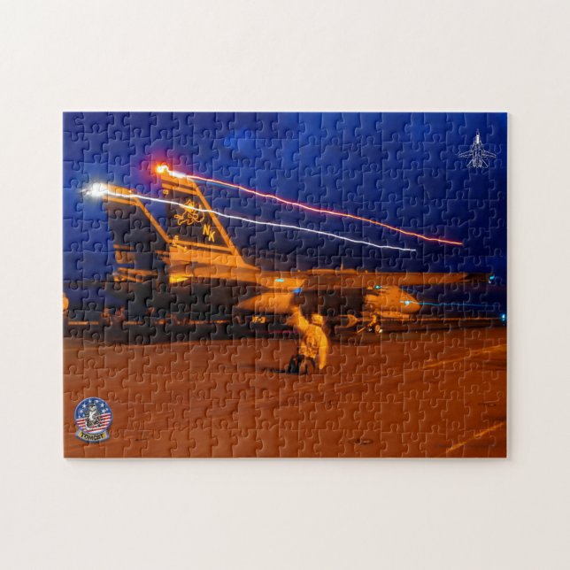 F-14 TOMCAT “NIGHT LAUNCH” (11x14 inch) Jigsaw Puzzle (Horizontal)