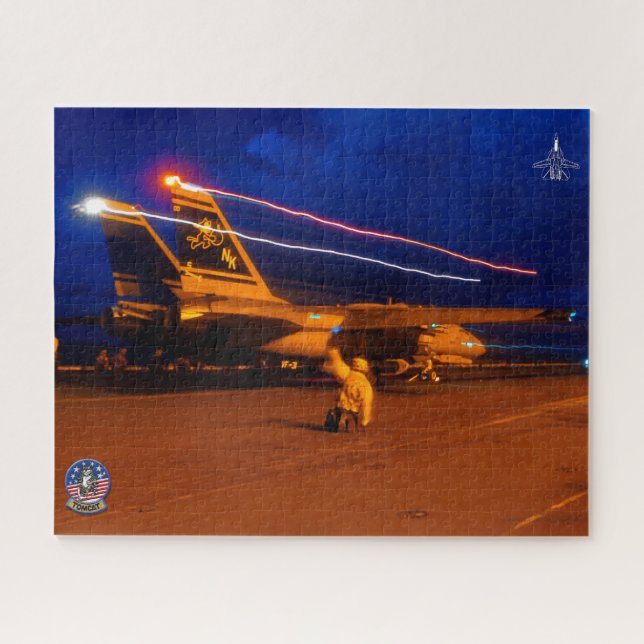 F-14 TOMCAT “NIGHT LAUNCH” (16x20 inch) Jigsaw Puzzle (Horizontal)