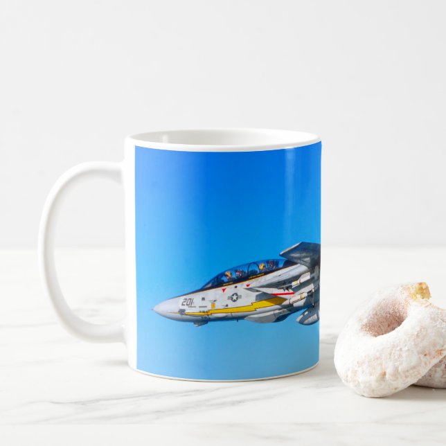 F-14 TOMCAT “ON PATROL” COFFEE MUG (With Donut)