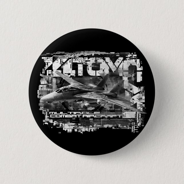 F-14 Tomcat Round Button Button (Front)