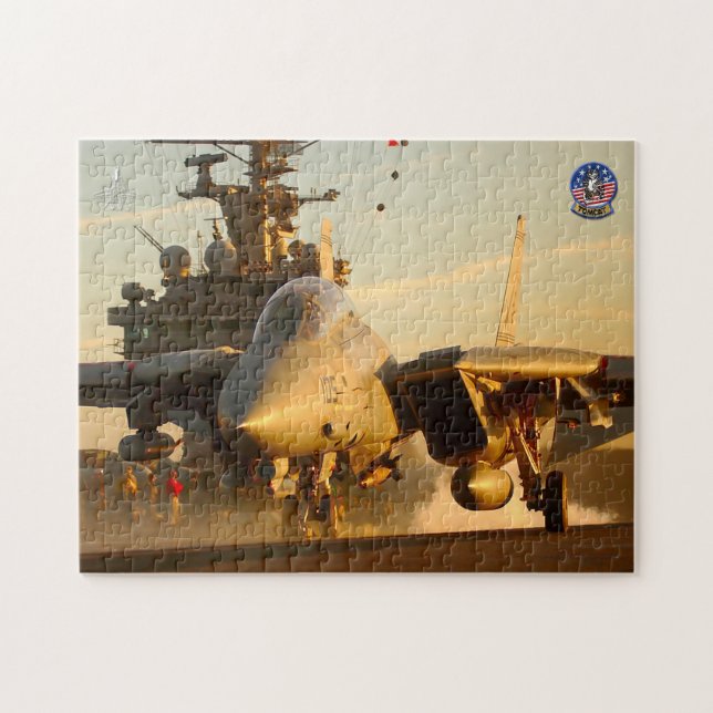F-14 TOMCAT “SUNSET LAUNCH” (11x14 inch) Jigsaw Puzzle (Horizontal)