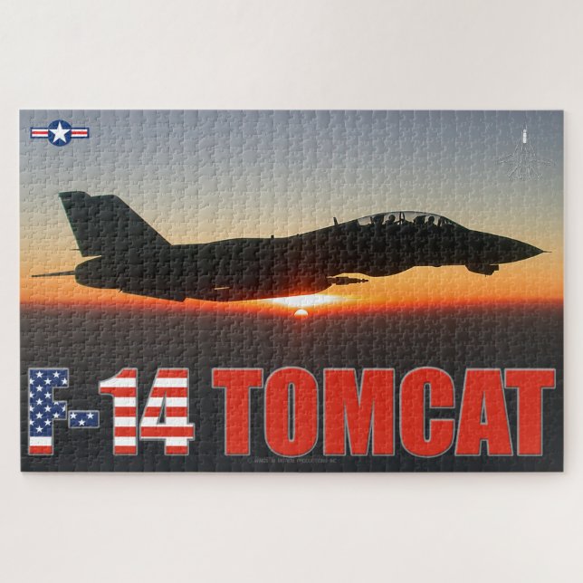 F-14 TOMCAT "SUNSET PATROL" (20x30 inch) Jigsaw Puzzle (Horizontal)