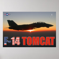 F-14 TOMCAT "SUNSET PATROL" POSTER