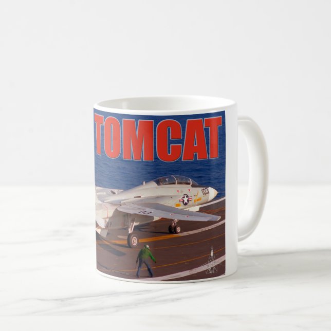 F-14 TOMCAT "TRAP" COFFEE MUG (Front Right)