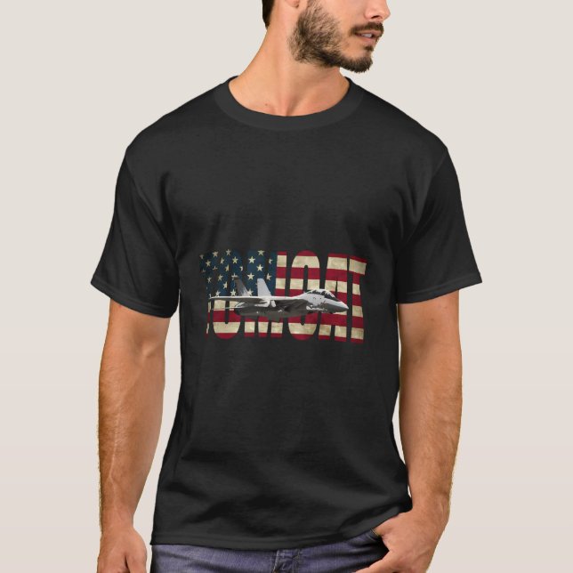 F-14 Tomcat Us American Flag Tshirt (Front)