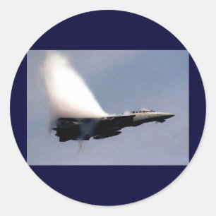 f-14 Tomcat Vapour trail Classic Round Sticker