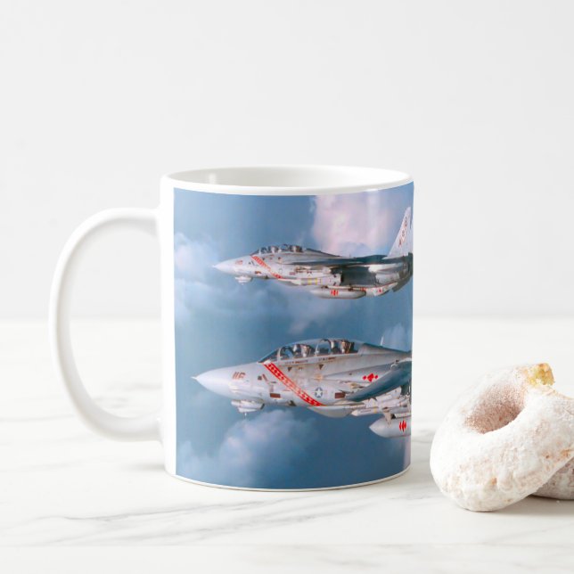 F-14 TOMCAT “WINGMAN” COFFEE MUG (With Donut)