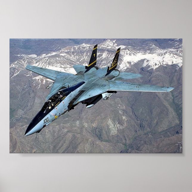 F-14 Tomcat with wings unswept Poster (Front)