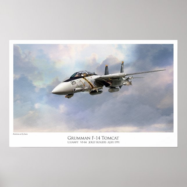 F-14A TOMCAT VF-84 JOLLY ROGERS POSTER (Front)