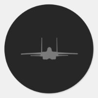 F-15 Eagle Fighter Jet Aircraft Silhouette and Tri
