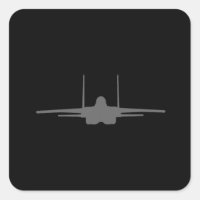 F-15 Eagle Fighter Jet Aircraft Silhouette and Tri